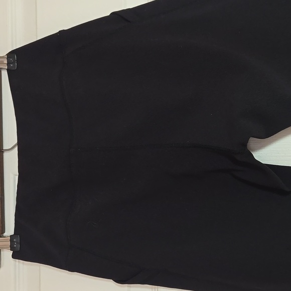 Move Theology Black Tulip Crossover Waist Leggings Side Pockets Ribbed Stretch S - Picture 6 of 16